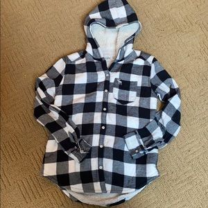 Abercrombie kids Buffalo Check Sherpa Flannel